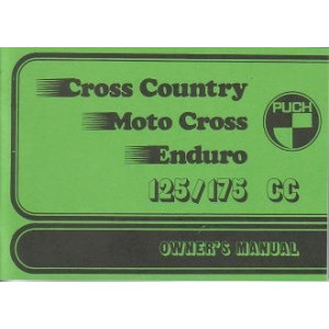 Puch Motorcycle Cross country, Motocross, Enduro, (5-speed), Owners Manual