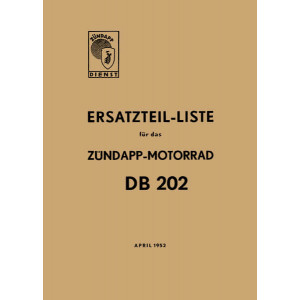 Zündapp DB202 Ersatzteilkatalog