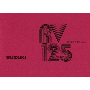 Suzuki RV 125 Owners Manual