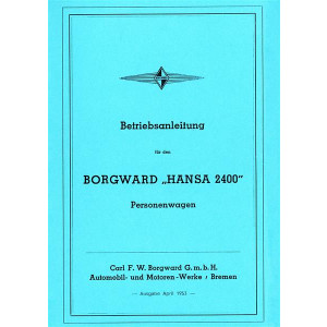 Borgward Hansa 2400 Betriebsanleitung