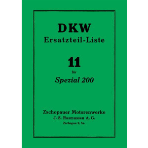 DKW Spezial 200 Ersatzteilkatalog