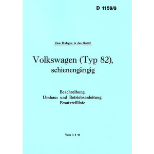 VW Typ 82 Bedienungsanleitung und Ersatzteilliste