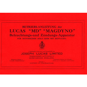 Lucas MD Magdyno Betriebsanleitung