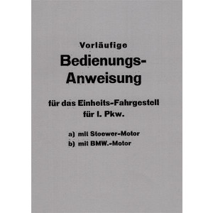 Einheitsfahrgestell für PKW mit Stoewer & BMW Motor Handbuch