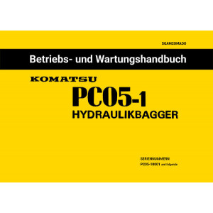 Komatsu Hydraulikbagger PC05-1 Betrieb und Wartung
