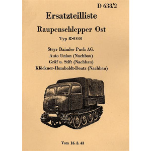 Steyr Raupenschlepper Ost RSO/01 Ersatzteilkatalog