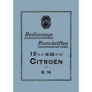 Citroen 10 H.P B. 14 Betriebsanleitung