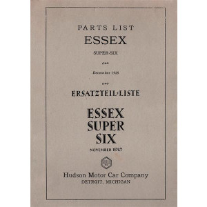 Hudson Essex Super-Six Ersatzteilkatalog