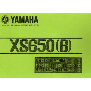 Yamaha XS650 Betriebsanleitung