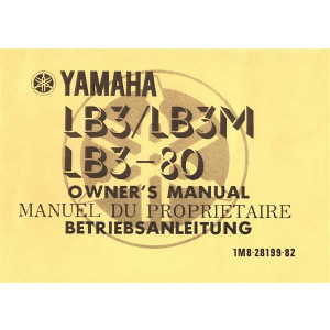 Yamaha Bop LB3 LB3M LB3-80 Betriebsanleitung