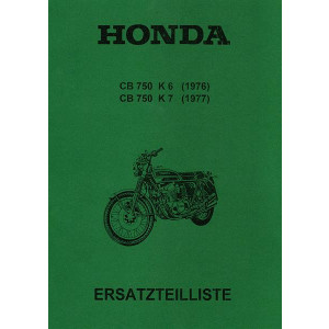 Honda CB750 K6 und CB750 K7 Ersatzteilliste