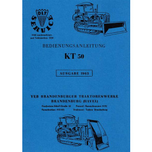 Brandenburger Traktorwerke KT 50 Betriebsanleitung
