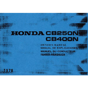 Honda CB250N CB400N Fahrerhandbuch