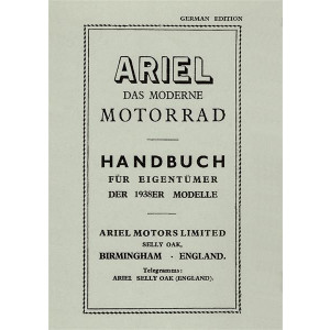 Ariel Modelle 1938 Handbuch
