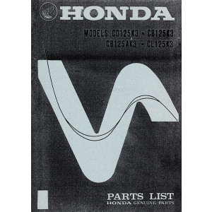 Honda CD125K3 CB125K3 CB125AK3 CL125K3 Parts List