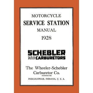 Schebler Motorcycle Carburetor Service Manual 1928