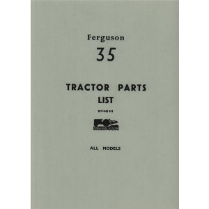 Massey-Ferguson Typ FE-35 Parts List