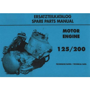 KTM Motorfahrzeugbau Motor 125 SX/EXC/EGS, 200 MXC/EXC, EGS Ersatzteilkatalog und techn.Daten