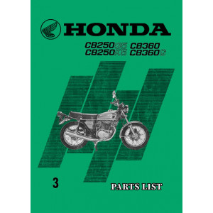 Honda  CB250G5 CB250K5 CB360 CB360G Parts List