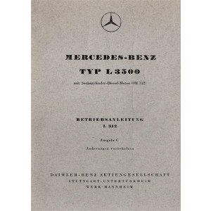 Mercedes Benz L 3500 Betriebsanleitung