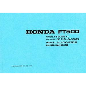Honda FT500 Fahrerhandbuch