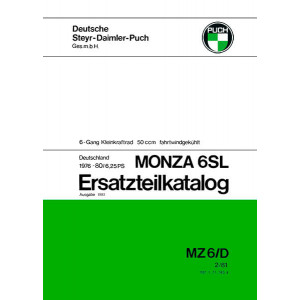 Puch Monza 6 SL (Deutschland) Ersatzteilkatalog