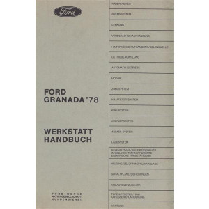 Ford Granada 1978, Werkstatt Handbuch
