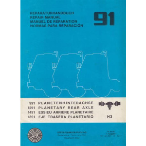 Steyr Planeten-Hinterachse 991, 1291, 1491 II, 1891 Reparaturhandbuch
