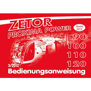Zetor Proxima Power 90, 100, 110, 120  Bedienungsanweisung