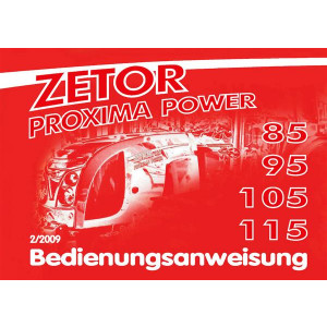 Zetor Proxima Power 85, 95, 105, 115  Bedienungsanweisung