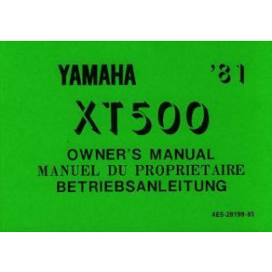 Yamaha XT500 Betriebsanleitung