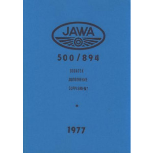Jawa 894, 500 ccm, Speedway-Motorrad, Betriebsanleitung mit Abbildungen, Ersatzteilkatalog (Ergänzung zu älterer Ausgabe)