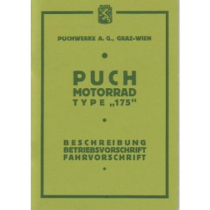 Puch 175 (1926), Betriebsanleitung