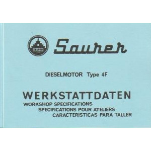 Saurer Dieselmotor, Type 4F (Österreich), Werkstattdaten