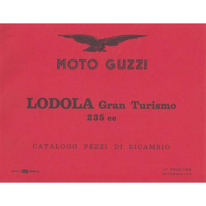 Moto Guzzi Lodola Gran Turismo, 235 ccm, Catalogo pezzi di ricambio