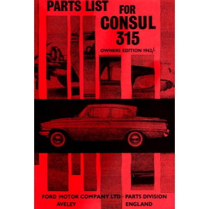 Ford Consul 315, Parts List
