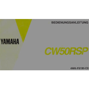 Yamaha CW 50 RSP, Bedienungsanleitung