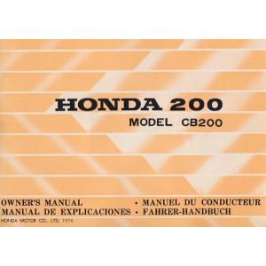 Honda CB200 Fahrerhandbuch