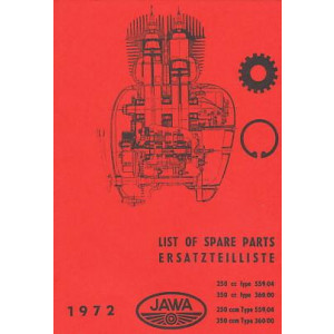 Jawa 250 / 350, 1- u. 2-Zylinder, für Typen 559/04 u. 360/00, Ersatzteilkatalog