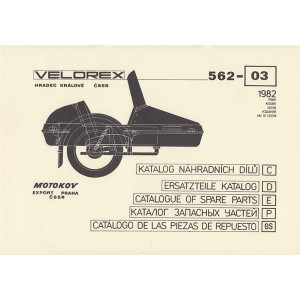 Velorex 562/03 Seitenwagen, Ersatzteile Katalog