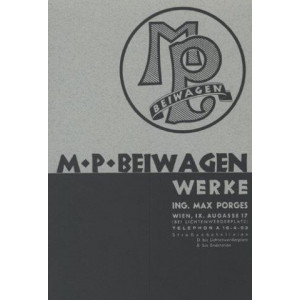 M. Porges - Beiwagen Prospektreprint