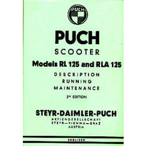 Puch Scooter 125 RL/RLA, Owners Manual