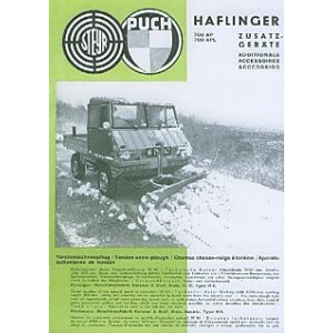 Puch Zusatzgeräte für Haflinger 700 AP/APL, Prospekt, Reprint