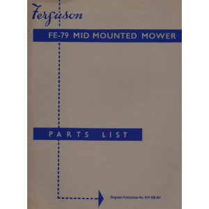 Massey-Ferguson FE-79 MID Mounted Mower, Parts List