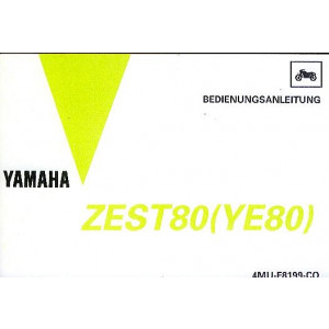 Yamaha ZEST 80 (YE 80), Betriebsanleitung