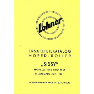 Lohner Moped-Roller Sissy, Modelle 1960/61, Ersatzteilkatalog