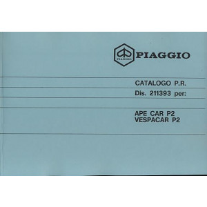 Vespa Piaggio Ape Car P2, Vespacar P2 (AF3T, AF2T, AF1T), Ersatzteilkatalog