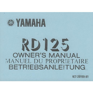 Yamaha RD 125, Betriebsanleitung