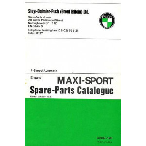 Puch Maxi-Sport (1-speed-automatic), Spare-Parts-Catalogue