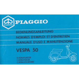 Piaggio Vespa 50 (mit Katalysator), Bedienungsanleitung
